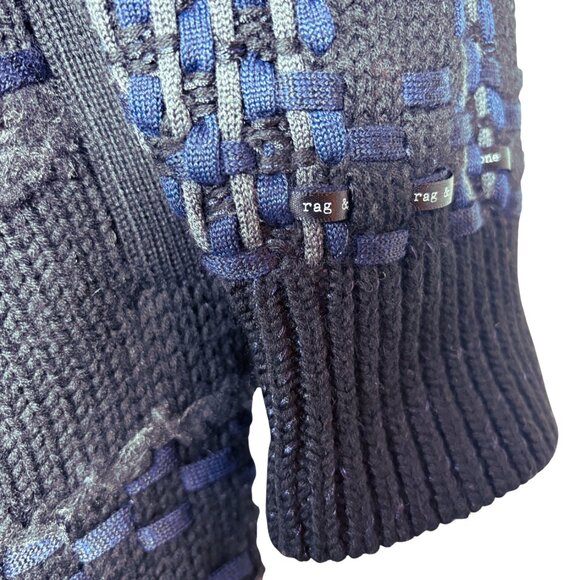 RAG & BONE | Dawson Oversized Cardigan Sweater Coat | Wool Blend | Black | RARE! - Picture 7 of 9